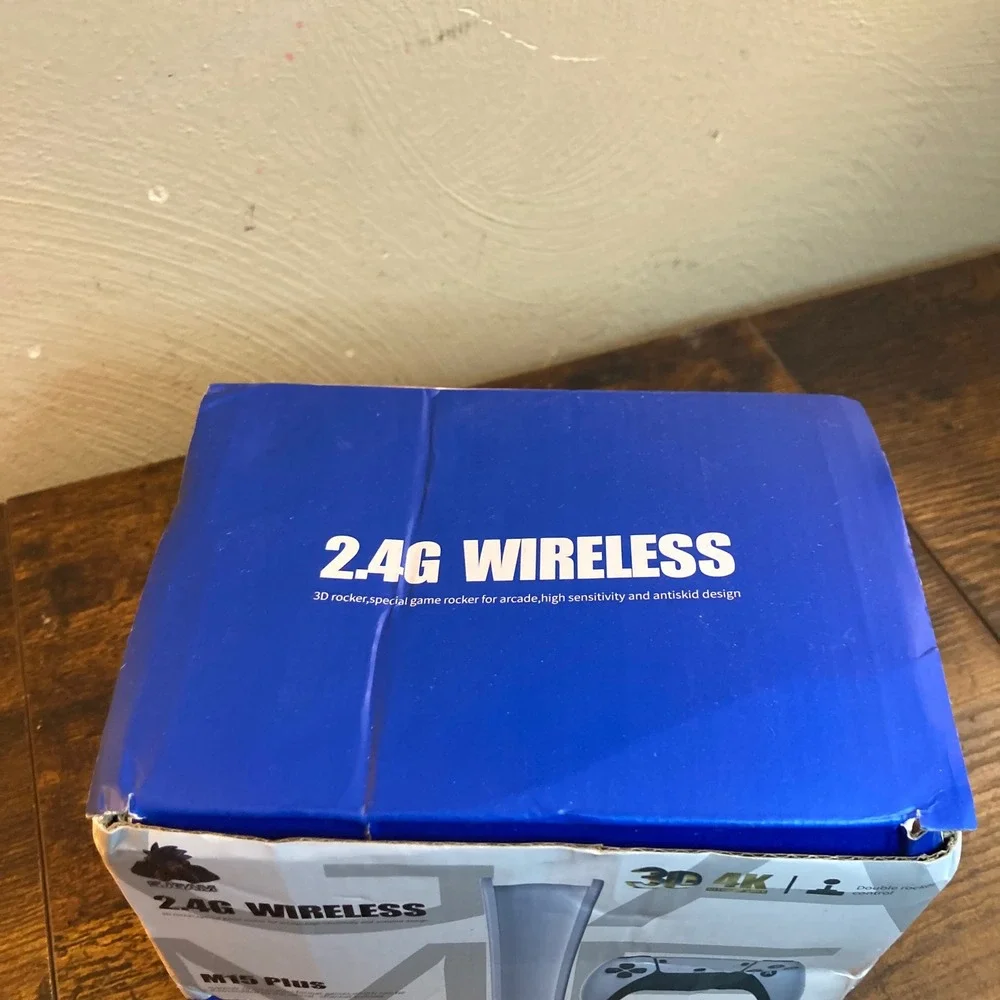 SJGAM M15 Plus 4K Wireless Home Console w/ Wi-Fi, 2 Controllers, HDMI White
